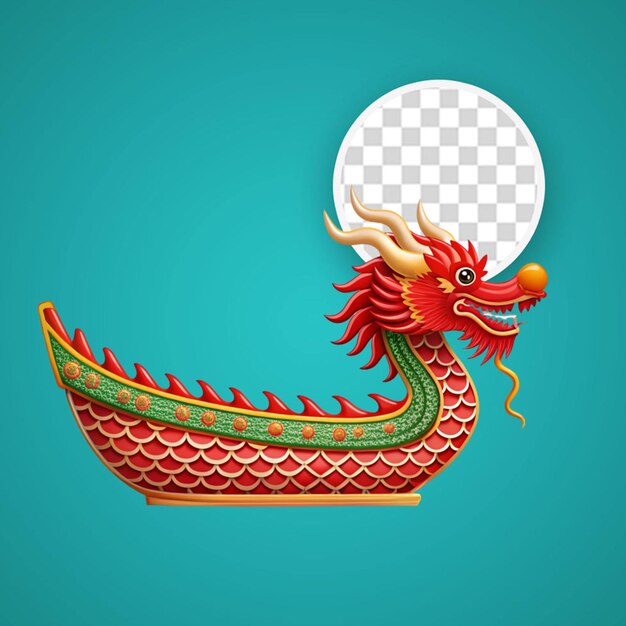 PSD dragon boat collection in flat design
