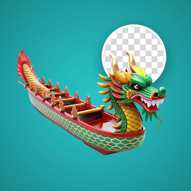 PSD dragon boat collection in flat design