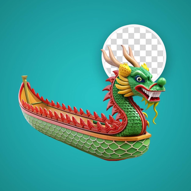 PSD Коллекция драконьих лодок в плоском дизайне