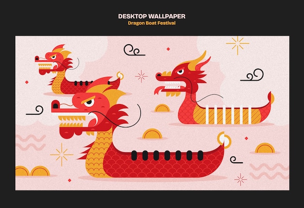 PSD dragon boat festival template design