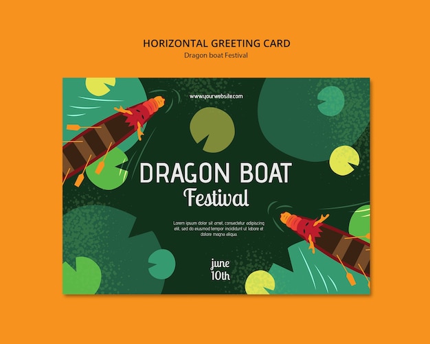 PSD dragon boat festival template design