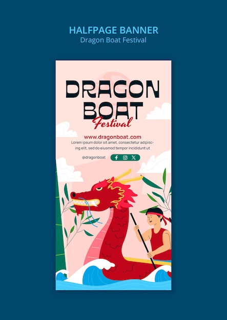 Dragon boat festival template design