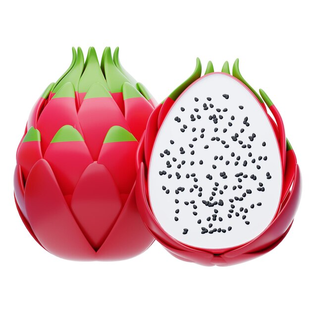 Dragon fruit 3d icon