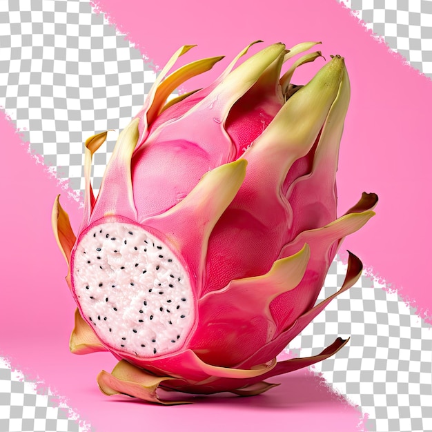 Dragon fruit on transparent background