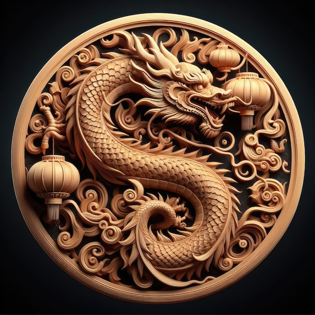 Dragon image logo icon and symbol in chinese culture