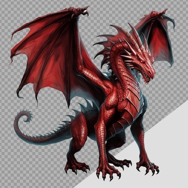 PSD dragon isolated on transparent background png