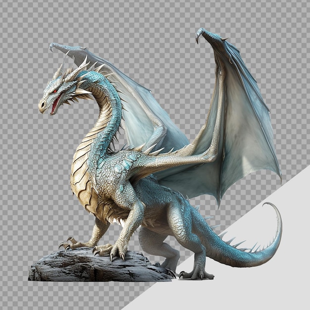 PSD dragon isolated on transparent background png