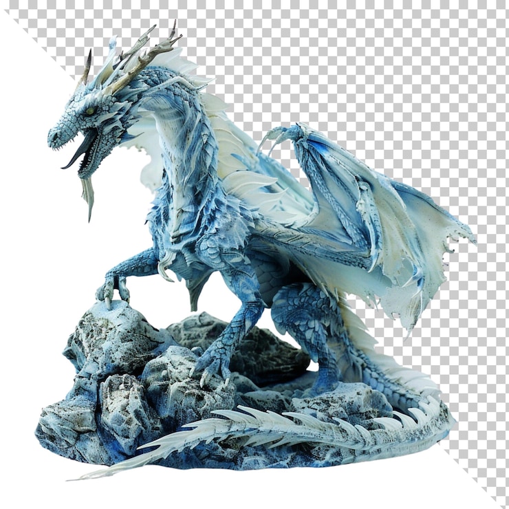 PSD dragon isolated on transparent background