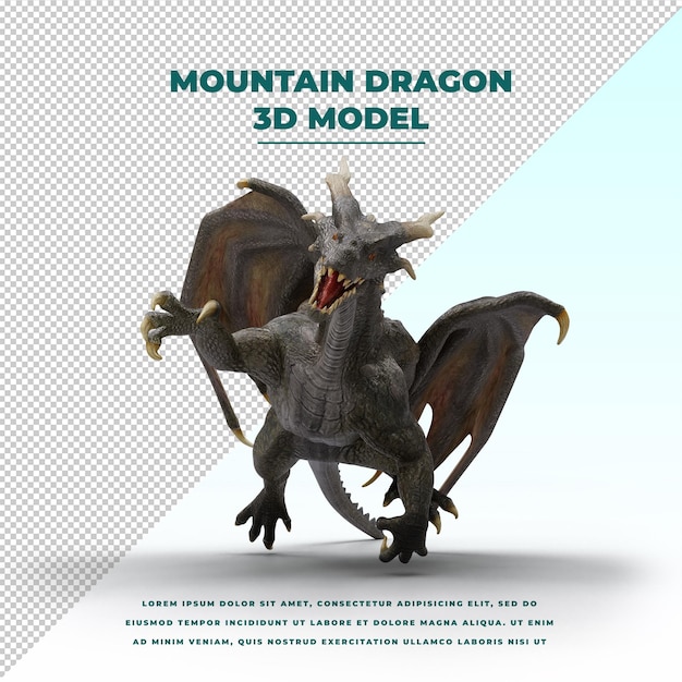 PSD dragon isolated