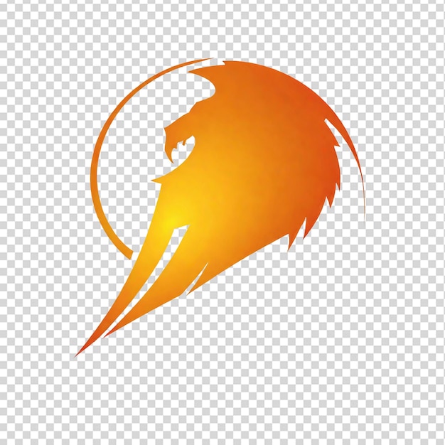 PSD logo del drago silhouette di un'illustrazione di un drago