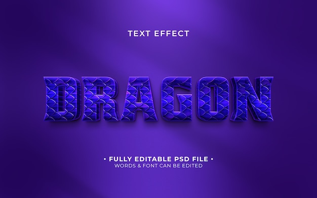 PSD dragon teksteffect