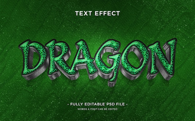 PSD dragon text effect