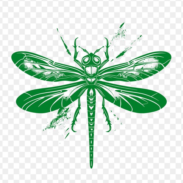 PSD dragonfly on a transparent background