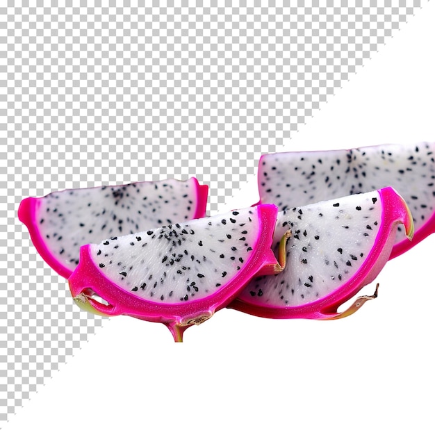 PSD dragonfruit geïsoleerd op doorzichtige achtergrondpadwa