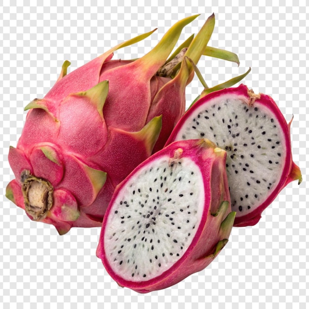 Dragonfruit geïsoleerd op een doorzichtige achtergrond