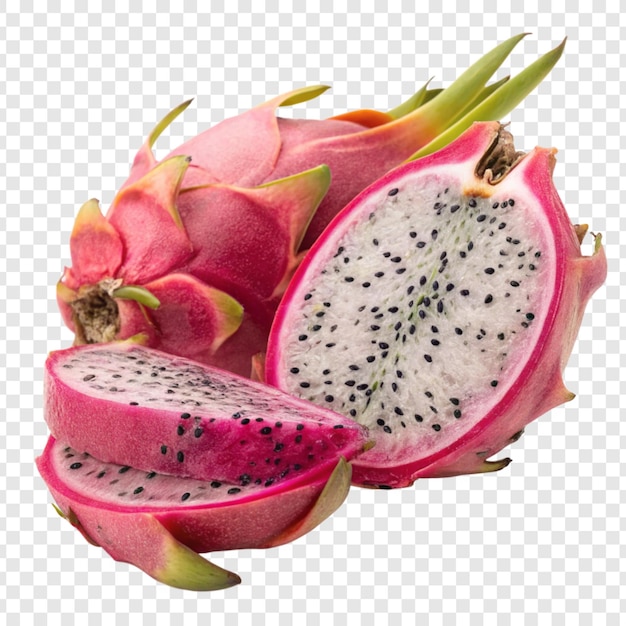 Dragonfruit geïsoleerd op een doorzichtige achtergrond