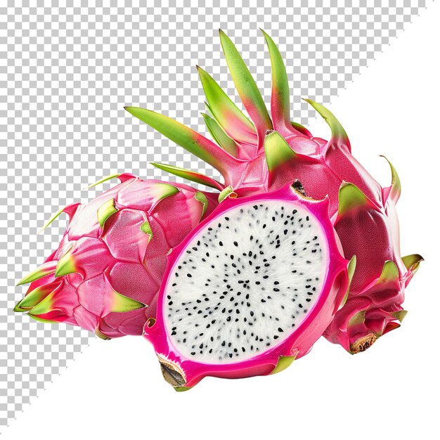 Dragonfruit isolated on transparent backgroundpadwa