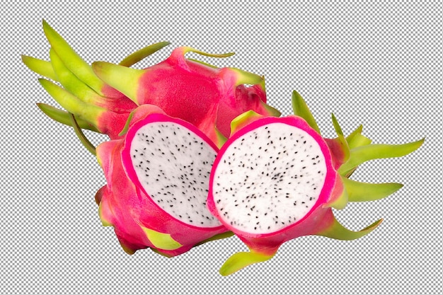 Dragonfruit of Pitaya geïsoleerd op een transparante achtergrond