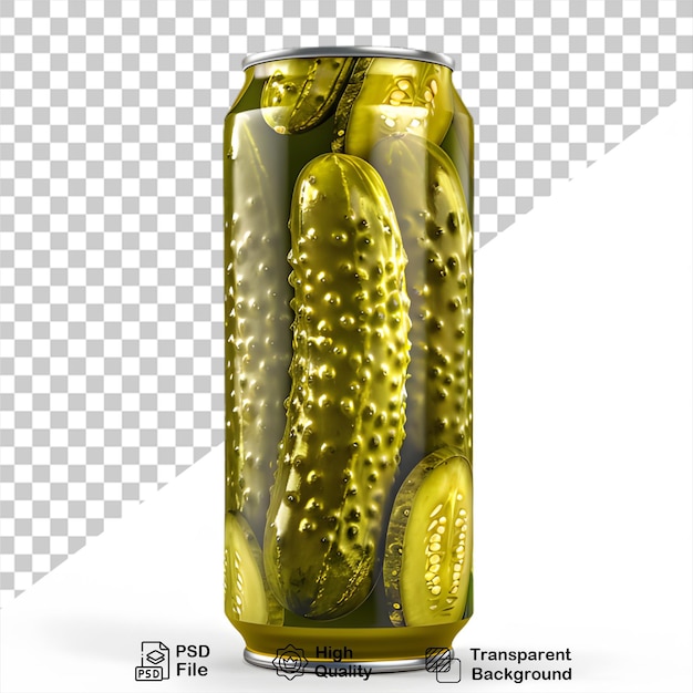 PSD drank van augurken komkommer sap mockup geïsoleerd op doorzichtige achtergrond met png-bestand