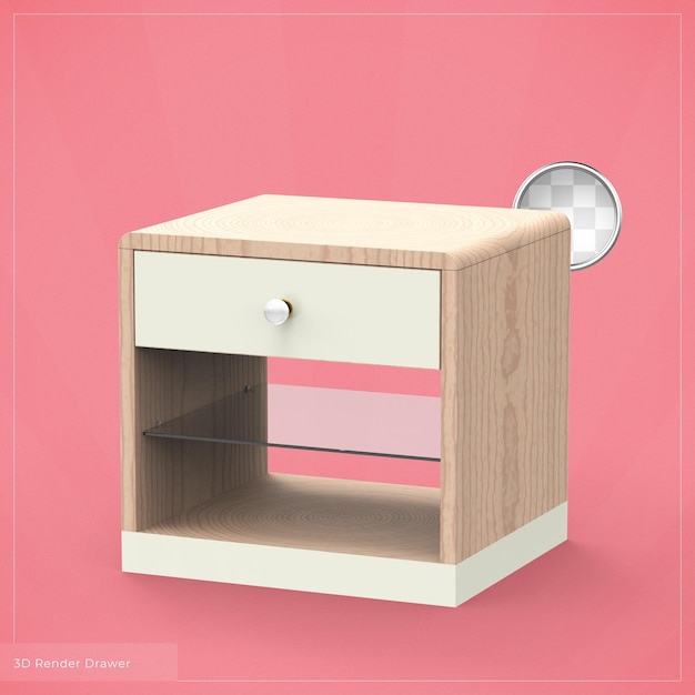 PSD drawer 3d render