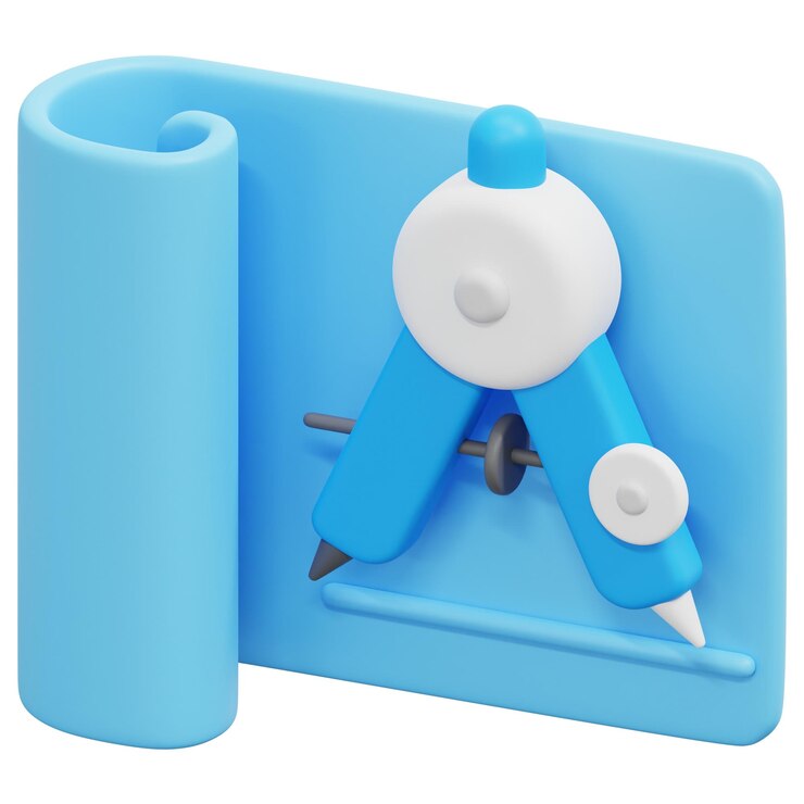 PSD drawing 3d render icon illustration