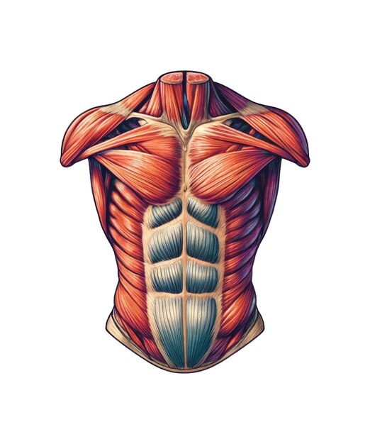 a drawing of a back with the back of a body with the back showing a back and back