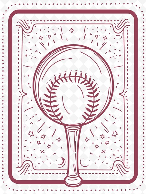 PSD a drawing of a baseball in a glass case with a ball in the middle