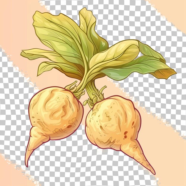 PSD a drawing of a beet with the top left of it