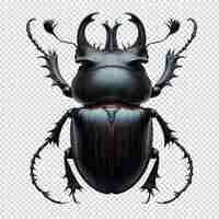 PSD a drawing of a beetle with a black face and horns