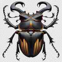 PSD a drawing of a beetle with a skull on it