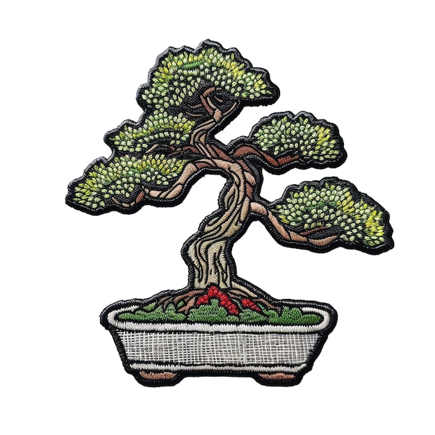 PSD a drawing of a bonsai tree in a pot