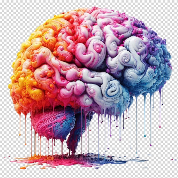 PSD a drawing of a brain with the word quot rainbow quot on it