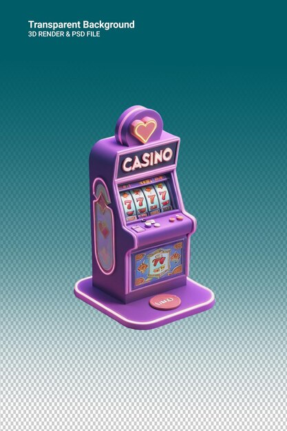 PSD a drawing of a casino machine with the words casino on it