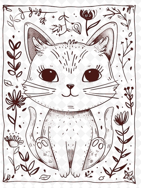 猫の絵を描いた猫の絵