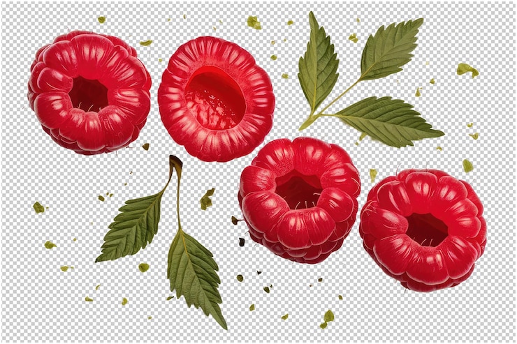PSD a drawing of a cherry with a green leaf