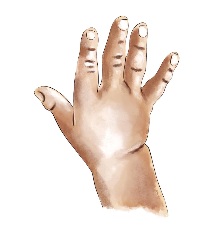 PSD 子供の手の絵