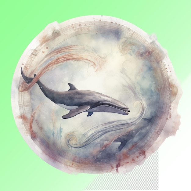 PSD a drawing of a dolphin and the word dolphin on it