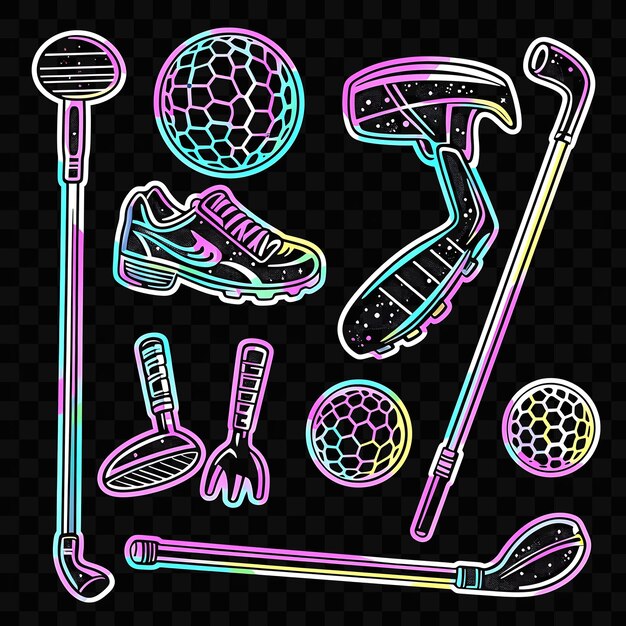 PSD a drawing of a golf club and a golf club