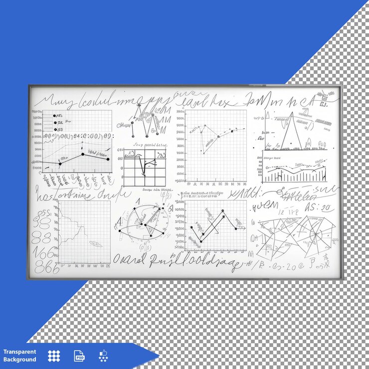 PSD a drawing of a graph with a blue background with a picture of a person on it