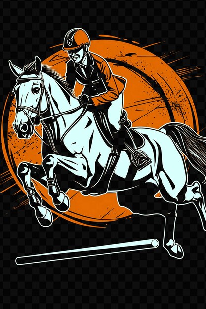 PSD a drawing of a horse with a rider on it