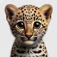 PSD a drawing of a leopard head and its face