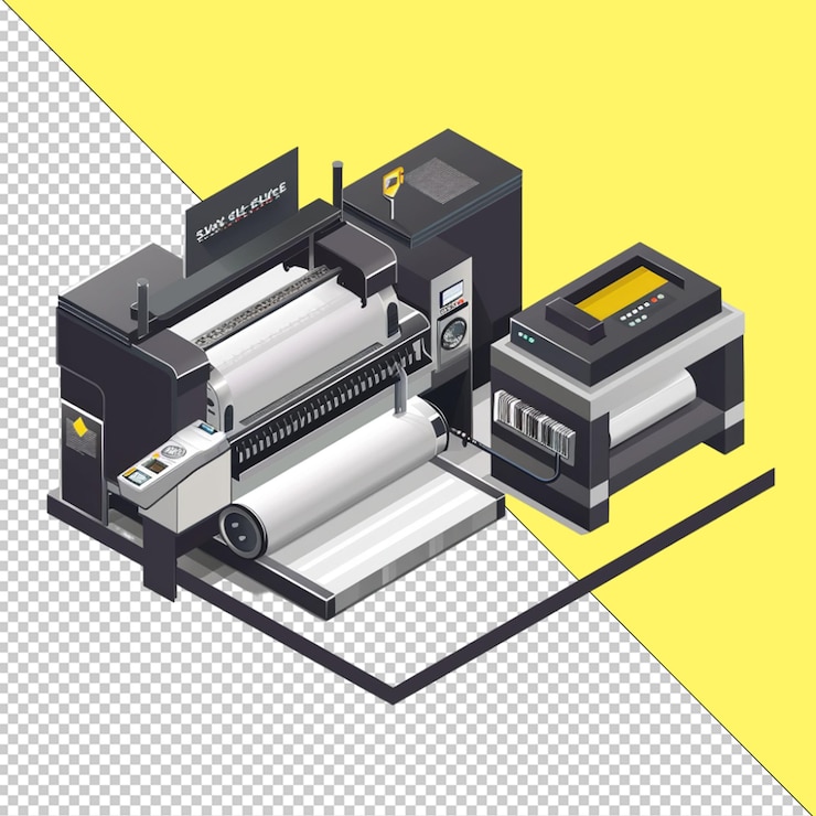 PSD a drawing of a machine that says lg on it