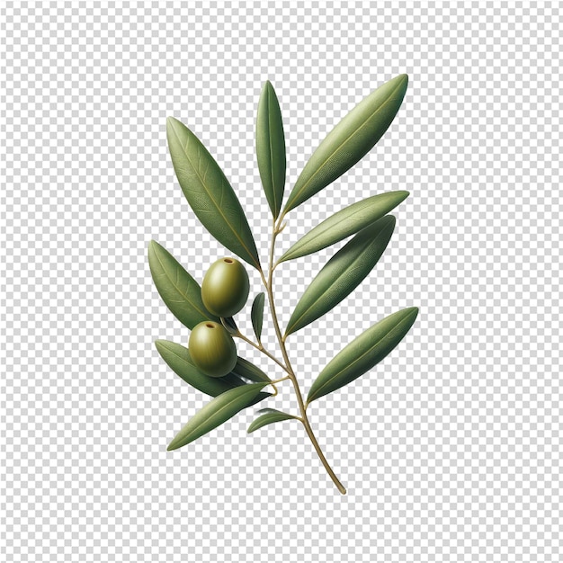 PSD un disegno di un albero d'oliva con olive