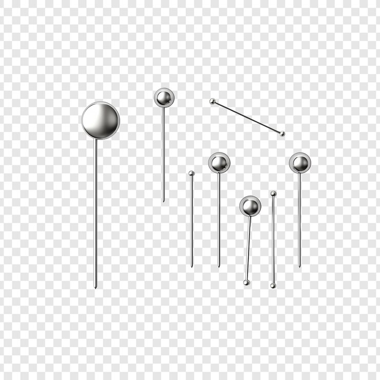 PSD drawing pin isolated on transparent background