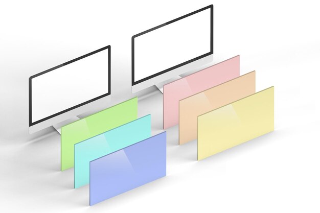 PSD a drawing of a row of tables with one that says quot blank quot