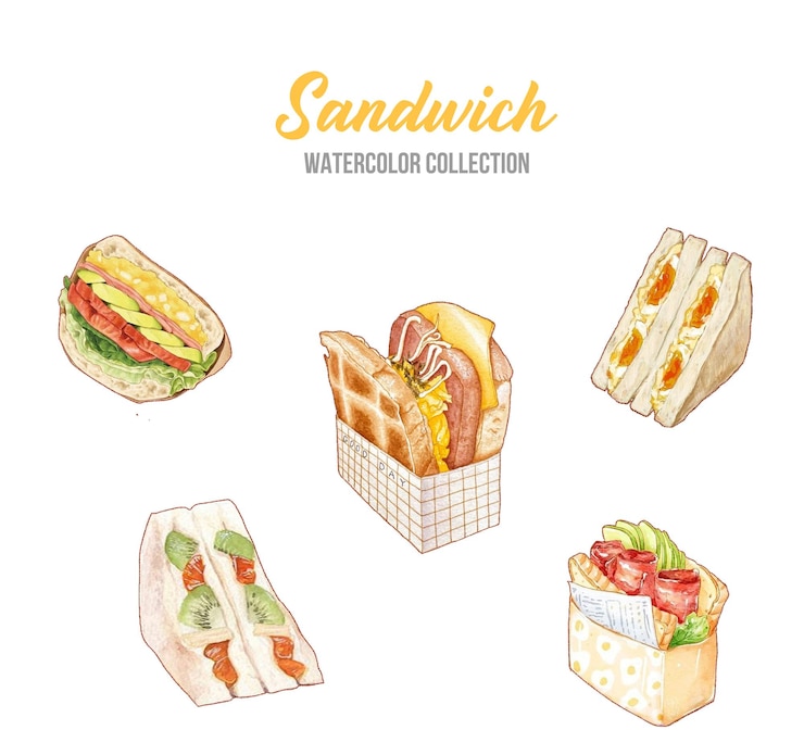 PSD 本のサンドイッチの絵
