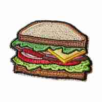 PSD a drawing of a sandwich with a cut in half and a half of a sandwich with a half of a half a half