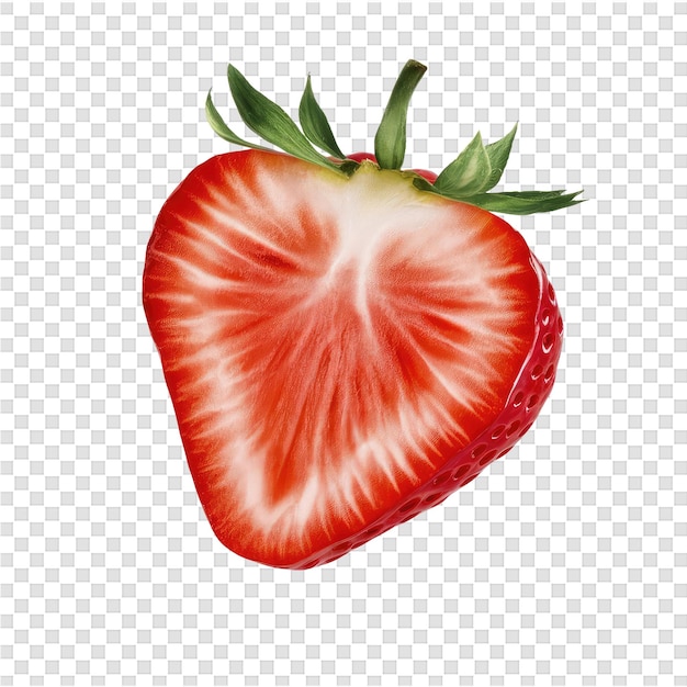 PSD un disegno di una fragola con un gambo verde