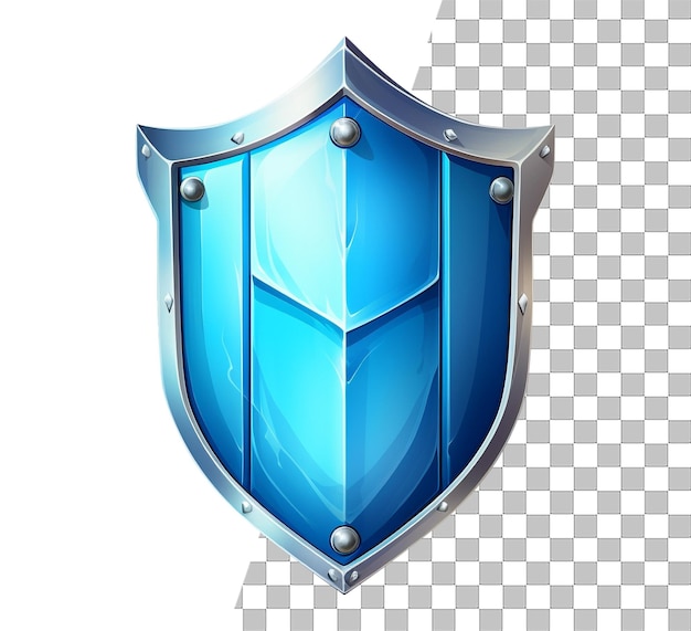 PSD drawing style shield object with transparent background