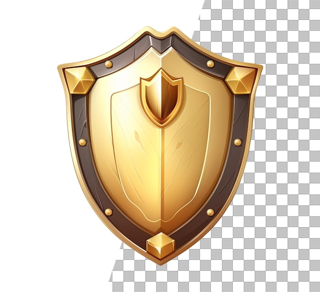 PSD drawing style shield object with transparent background